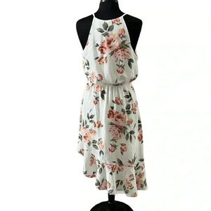 City Triangles by David’s Bridal Floral Ruffled Midi Dress Size L